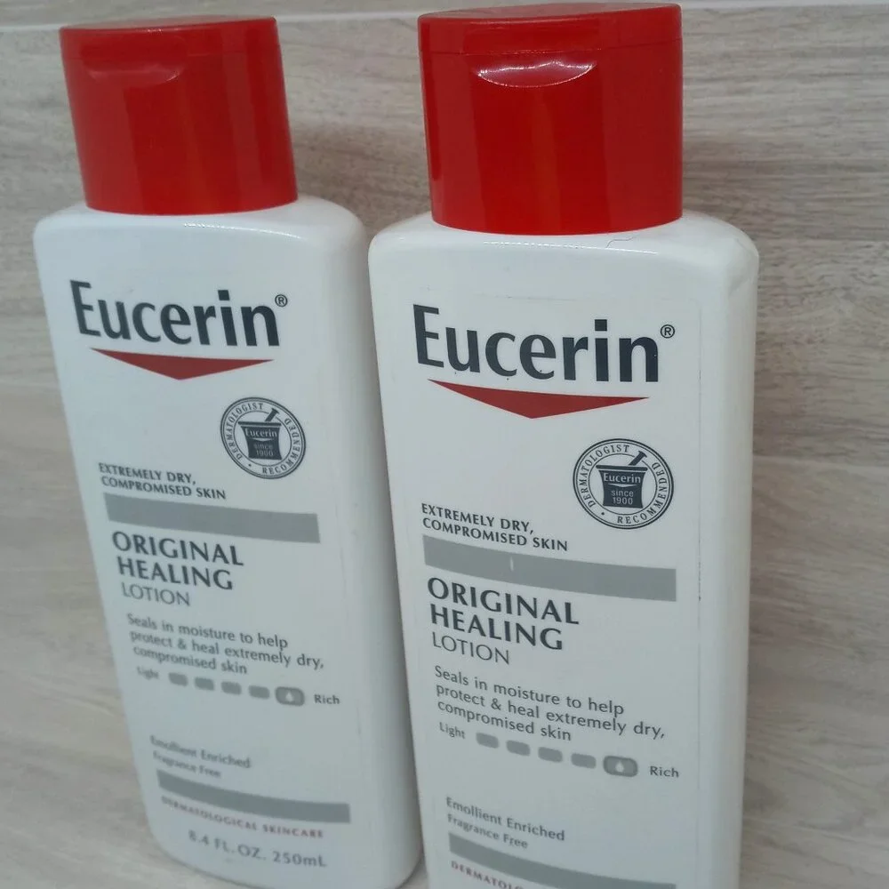 2x Eucerin Original Healing Lotion For Extremely Dry Skin Fragrance Free 8.4oz